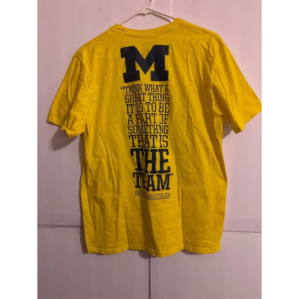 Adidas Michigan Wolverines Football T Shirt Mens‎ Large Yellow 